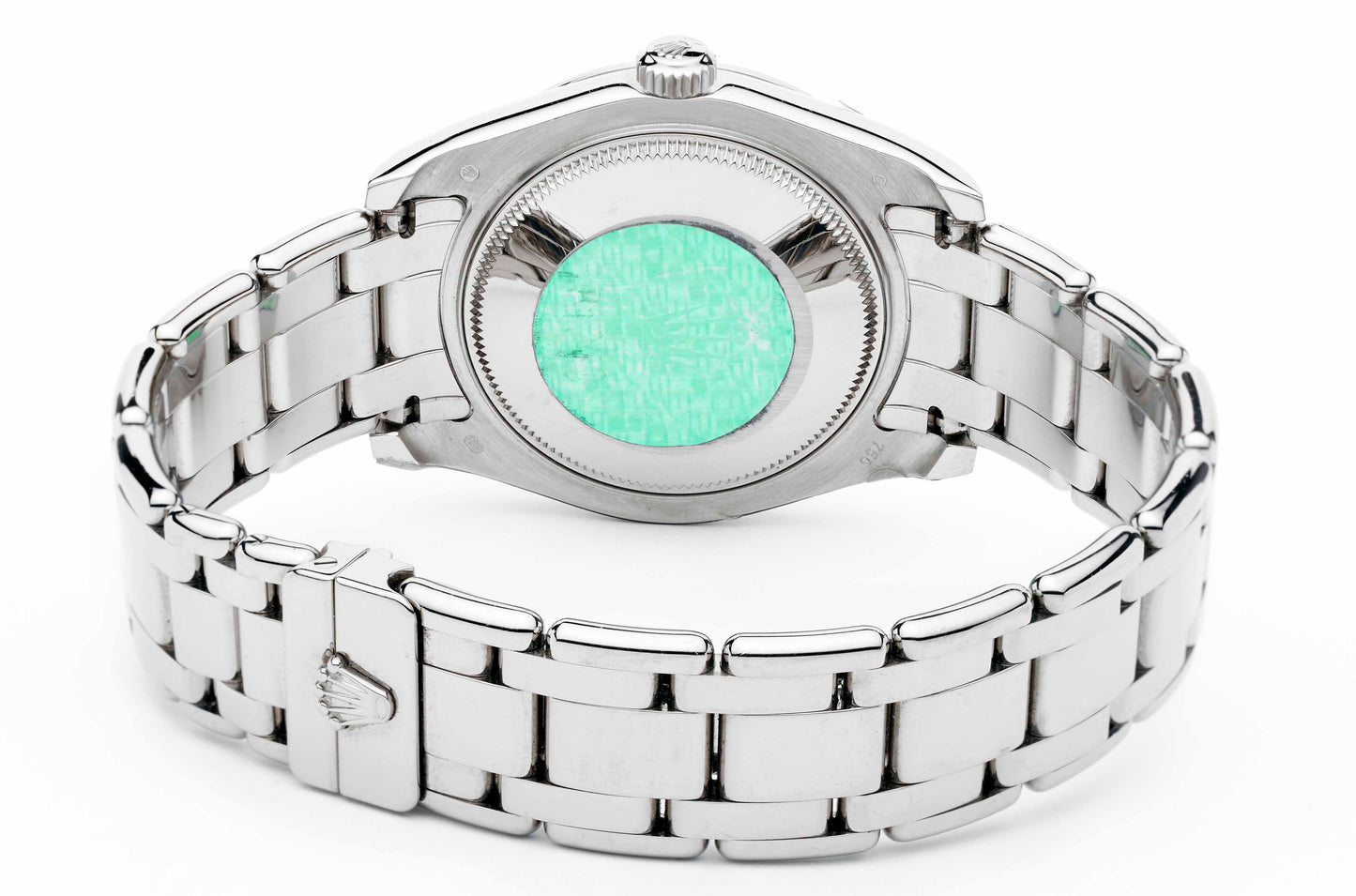 ROLEX DATEJUST PEARLMASTER 34 WHITE GOLD DIAMOND /WHITE ROMAN