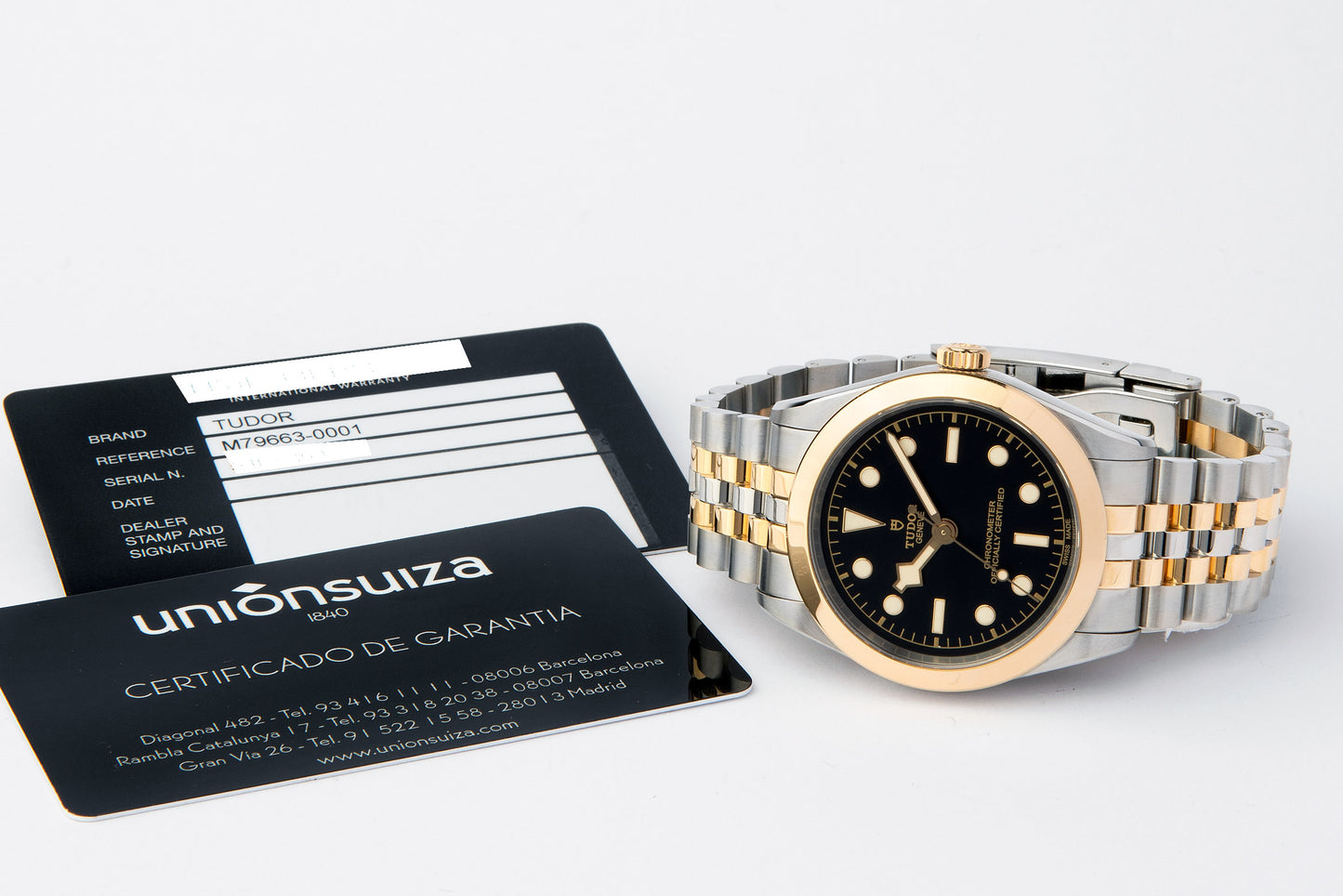 TUDOR BLACK 39 BAY S&G