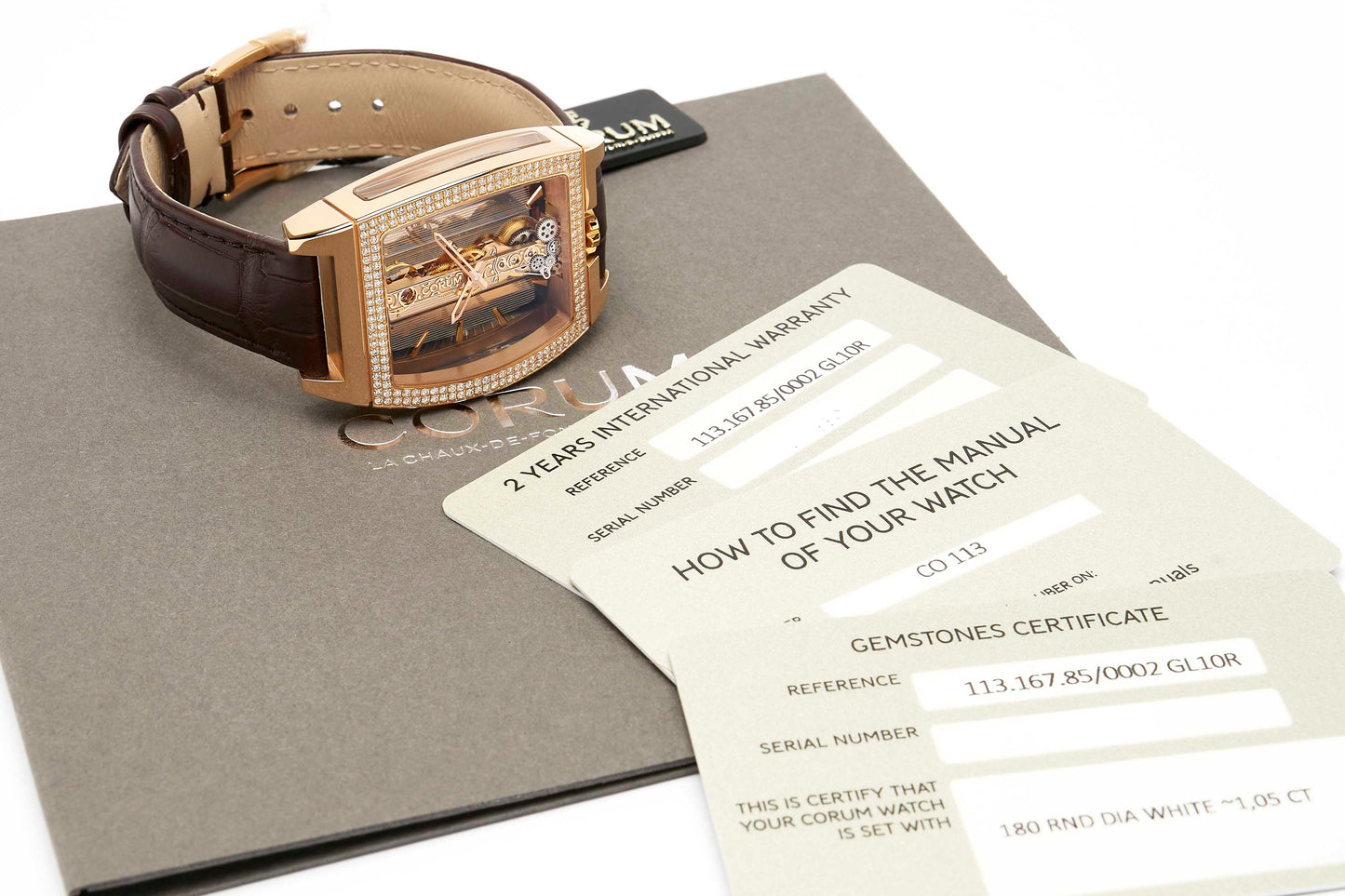 CORUM GOLDEN BRIDGE CLASSIC ROSE GOLD DIAMONDS