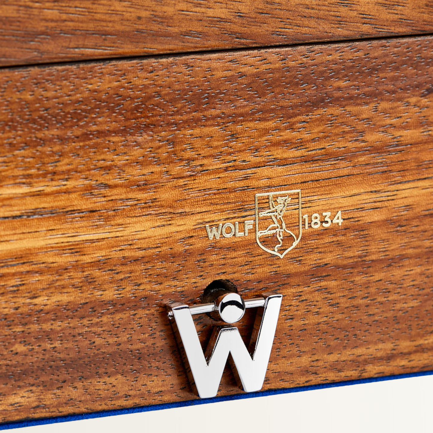 WOLF BALLET MUSICAL JEWELLERY BOX - SWAN LAKE WALNUT WOOD