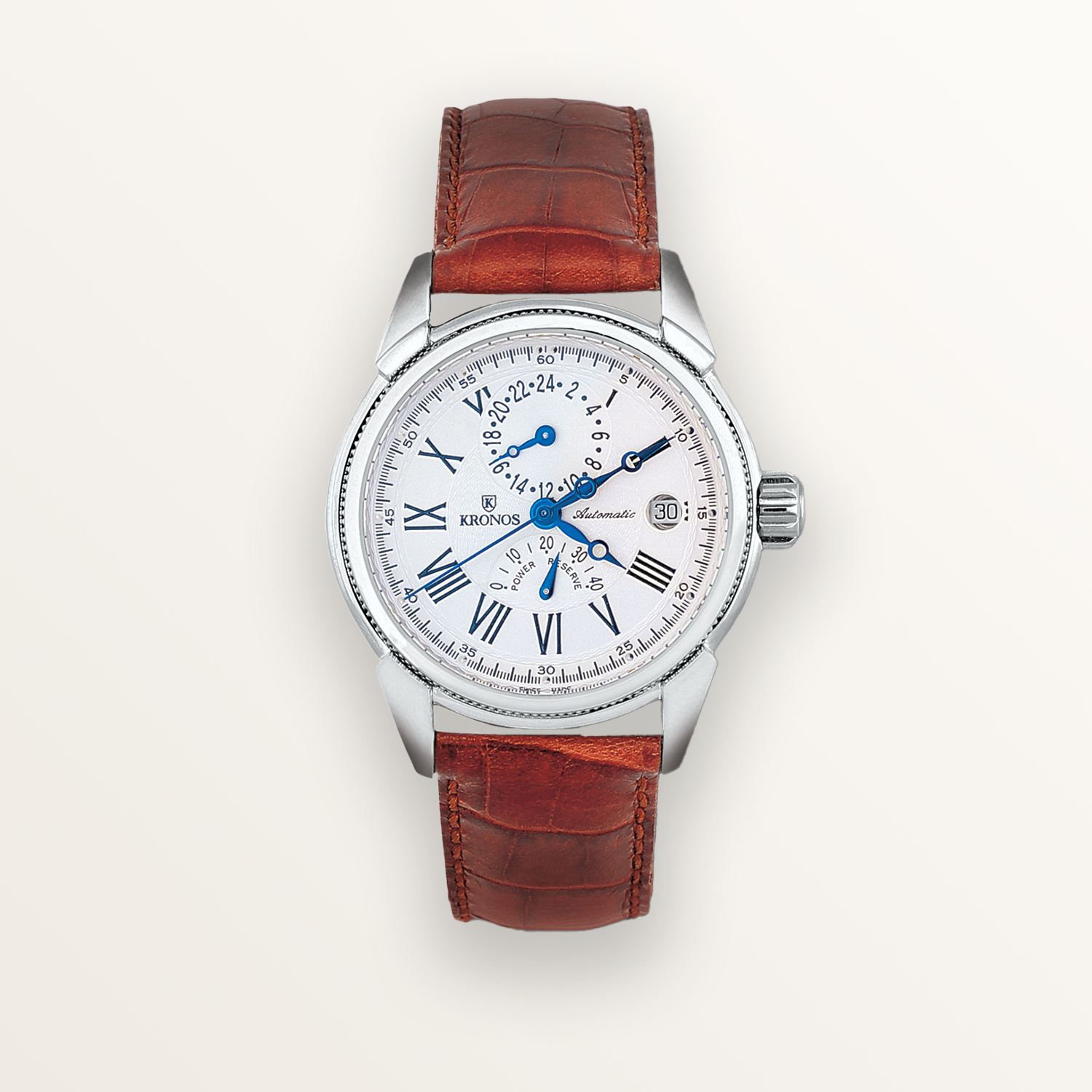 KRONOS QUANTIEME AUTOMATIC POWER RESERVE SILVER – Unión Suiza