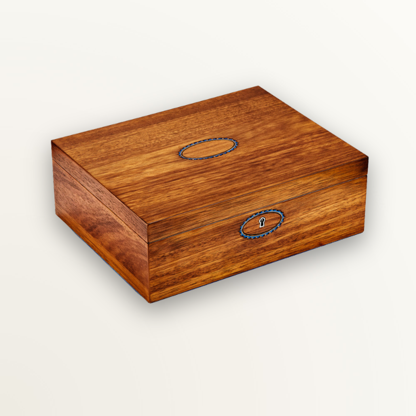 WOLF BALLET MUSICAL JEWELLERY BOX - SWAN LAKE WALNUT WOOD