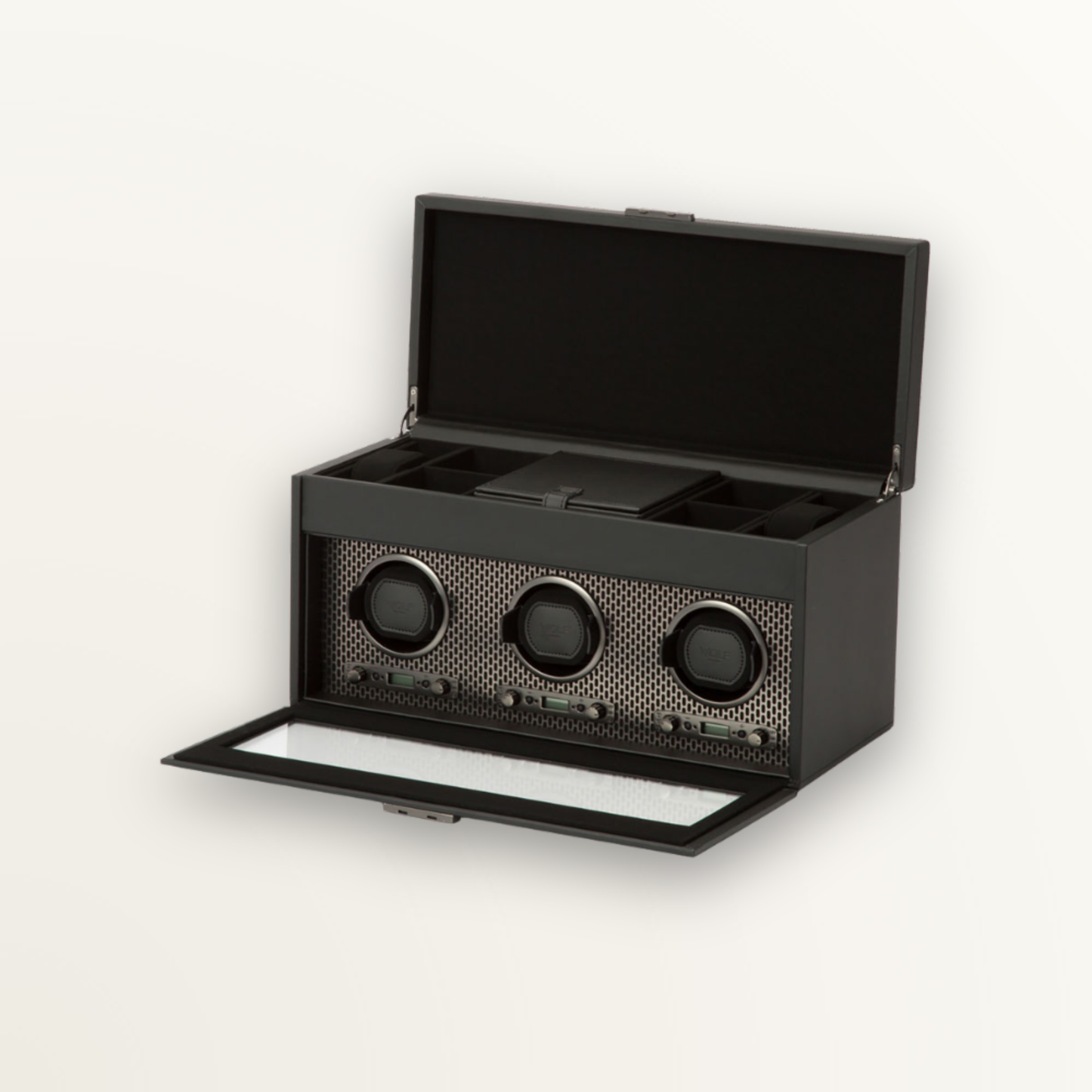 WOLF AXIS TRIPLE WATCH WINDER WITH STORAGE
