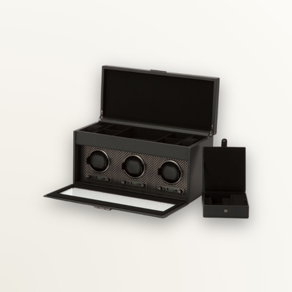 WOLF AXIS TRIPLE WATCH WINDER WITH STORAGE