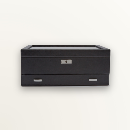WOLF ROADSTER 10 PC WATCH BOX WITH DRAWER CASE