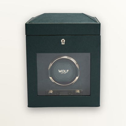 WOLF BRITISH RACING SINGLE WATCH WINDER WITH STORAGE