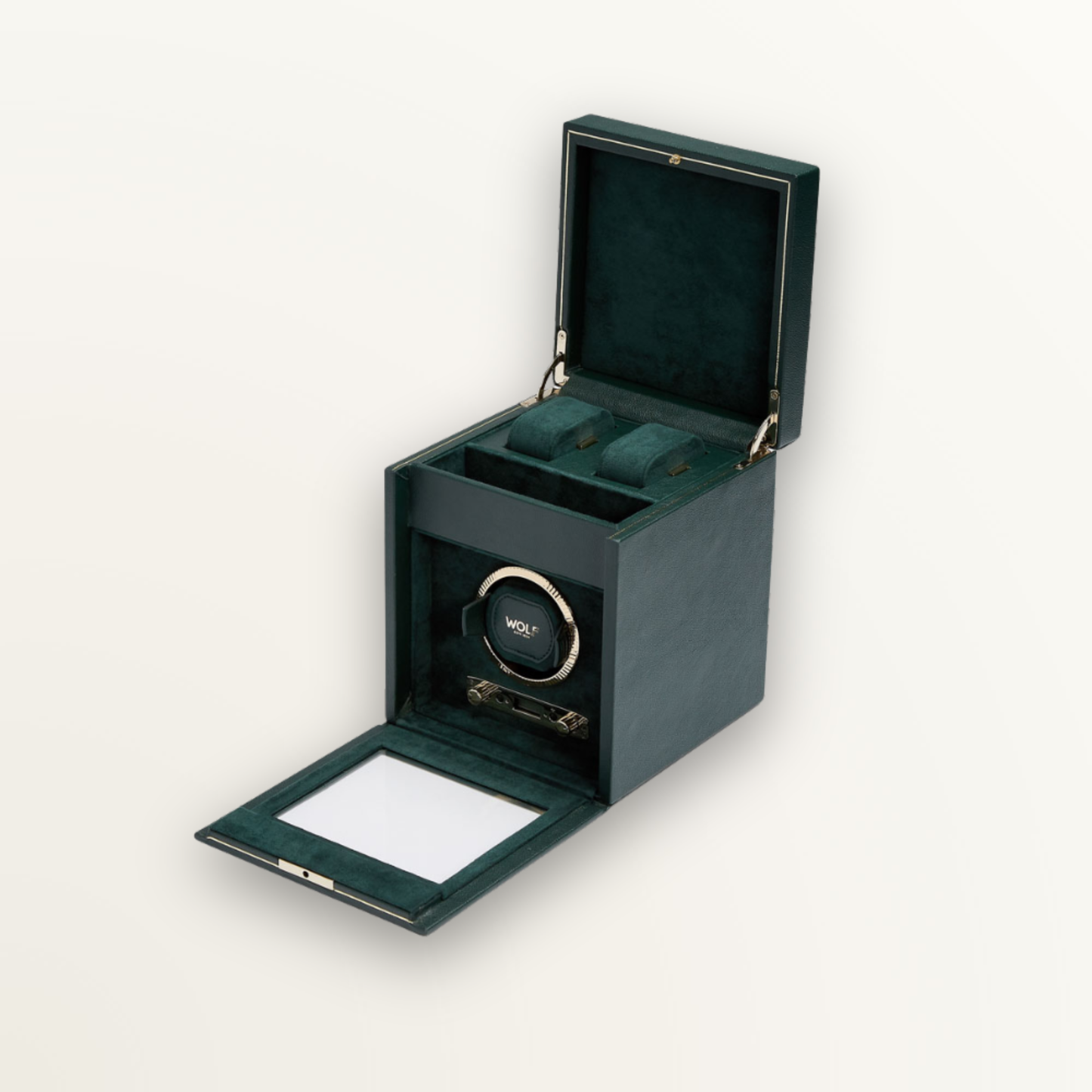 WOLF BRITISH RACING SINGLE WATCH WINDER WITH STORAGE