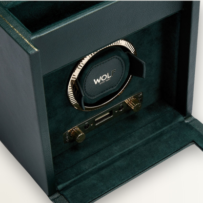 WOLF BRITISH RACING SINGLE WATCH WINDER WITH STORAGE