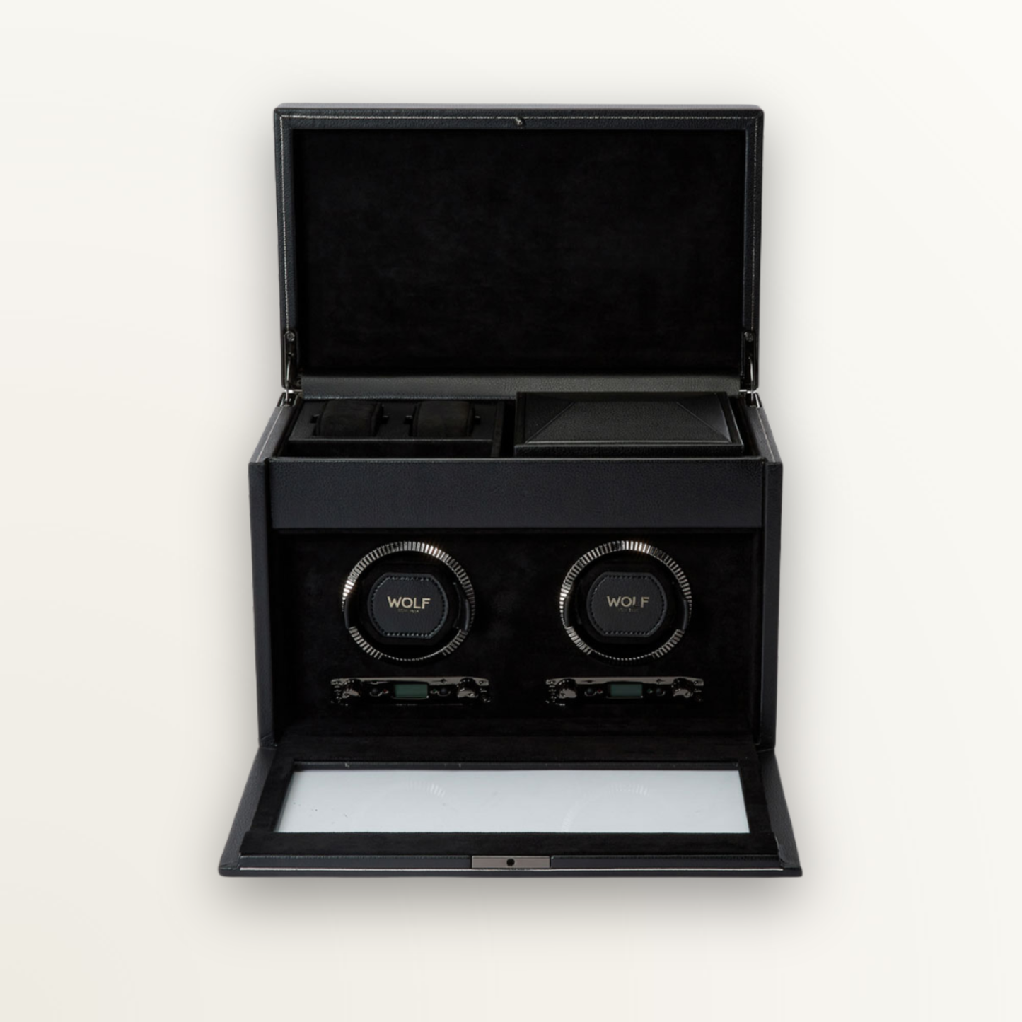WOLF BRITISH RACING DOUBLE WATCH WINDER WITH STORAGE CASE