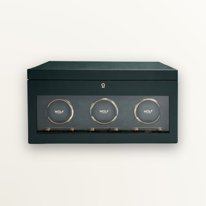 WOLF BRITISH RACING TRIPLE WATCH WINDER WITH STORAGE