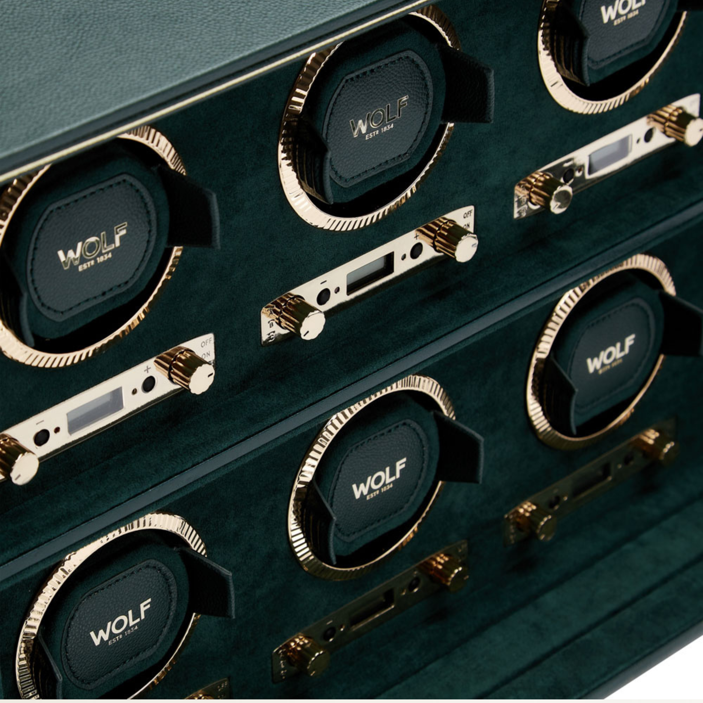 WOLF BRITISH RACING 6 PIECE WATCH WINDER