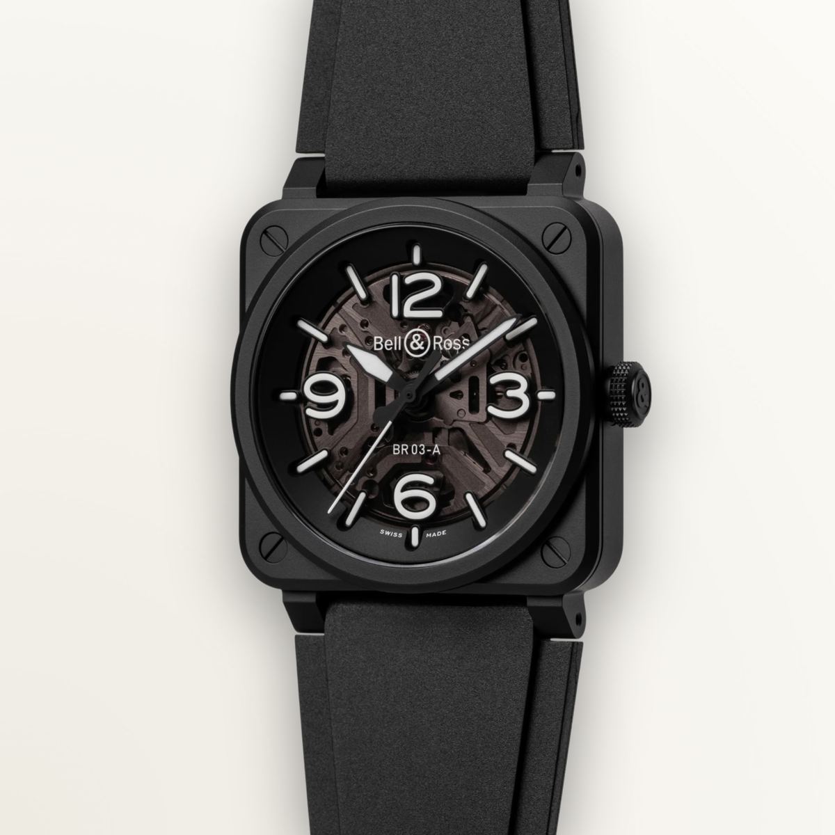 BELL AND ROSS BR-03 SKELETON BLACK CERAMIC
