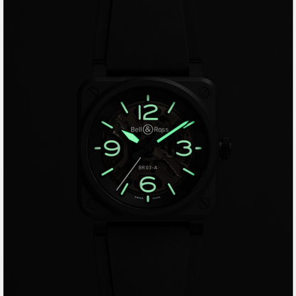 BELL AND ROSS BR-03 SKELETON BLACK CERAMIC