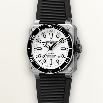 BELL AND ROSS BR-03 DIVER WHITE STEEL