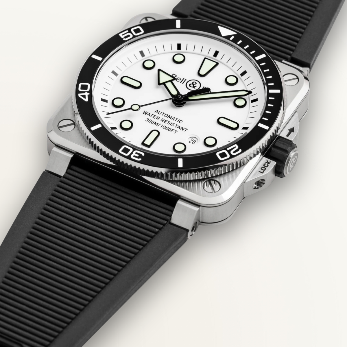 BELL AND ROSS BR-03 DIVER WHITE STEEL