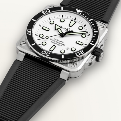 BELL AND ROSS BR-03 DIVER WHITE STEEL
