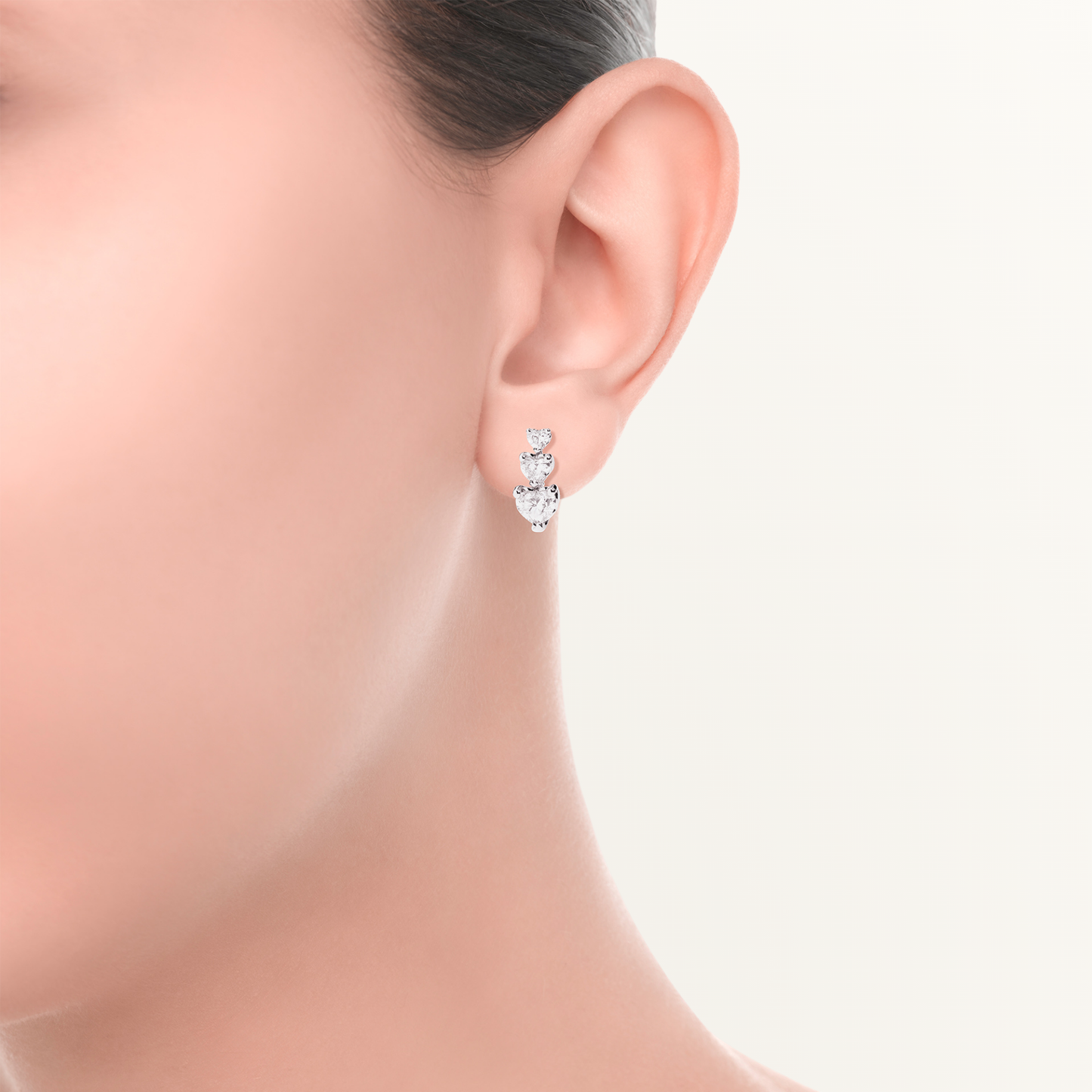 RECARLO ANNIVERSARY LOVE WHITE GOLD EARRINGS
