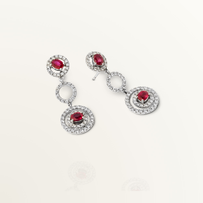 UNIÓN SUIZA RUBY AND DIAMOND EARRINGS