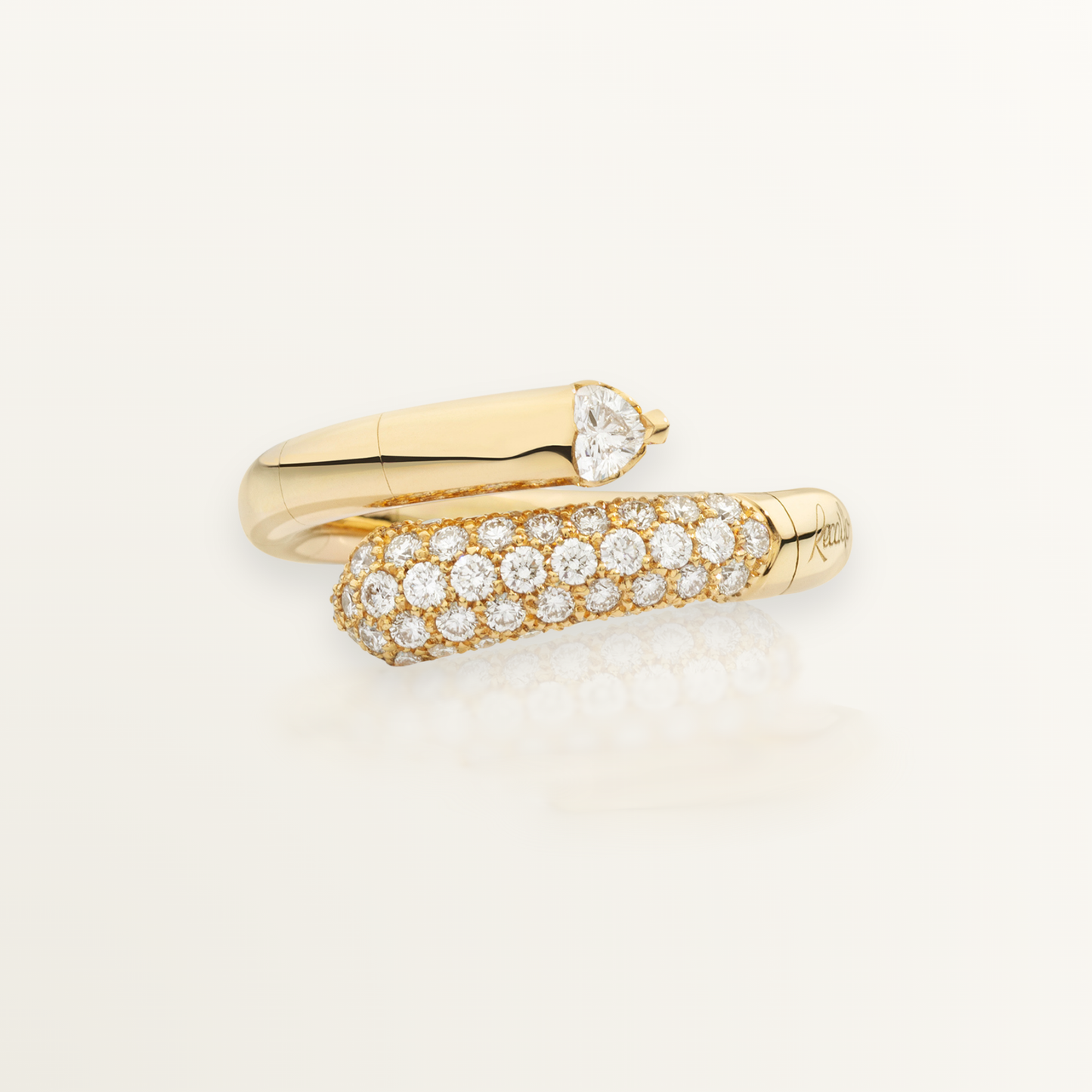 RECARLO CONTRARIE YELLOW GOLD RING