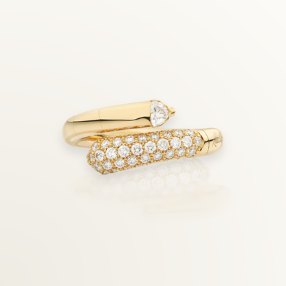 RECARLO CONTRARIE YELLOW GOLD RING