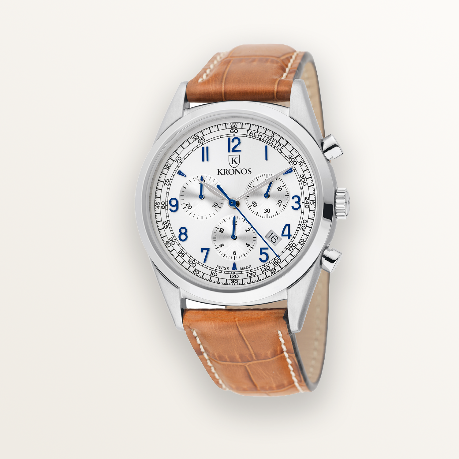 KRONOS FIRST CLASS CHRONOGRAPH SILVER – Unión Suiza