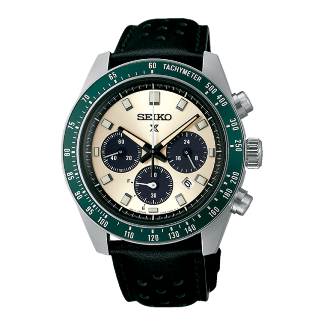 SEIKO PROSPEX SPEEDTIMER SOLAR BISEL VERDE