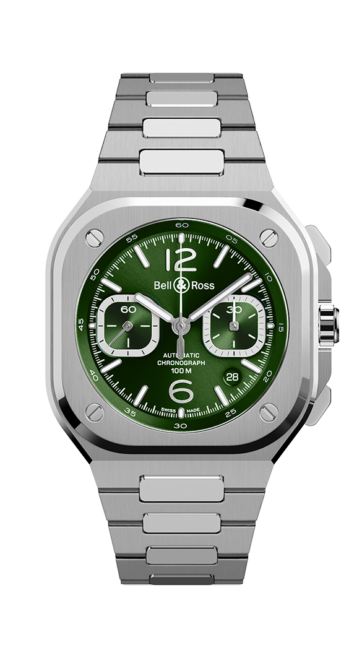 BELL & ROSS BR 05 CHRONO GREEN STEEL